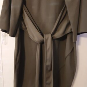 Boohoo Olive Green Wrap Dress